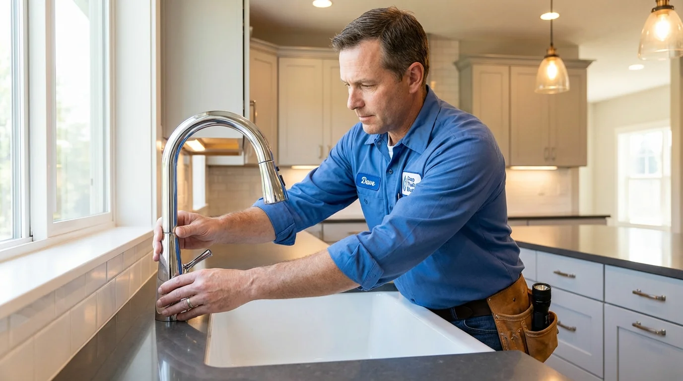 Kitchen faucet installation by Johns Plumbing LLC in Fairbury